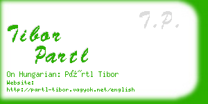 tibor partl business card